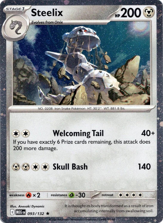 Steelix (093/132) (Cosmos Holo) [Mega Evolution: Base Set] - Shop at mousebows