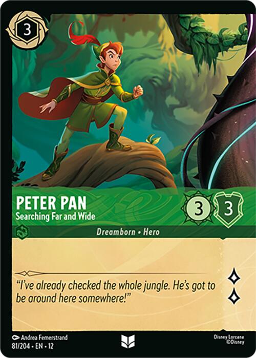 Peter Pan - Searching Far and Wide (Foil) (81/204) [Wilds Unknown] - Shop at mousebows