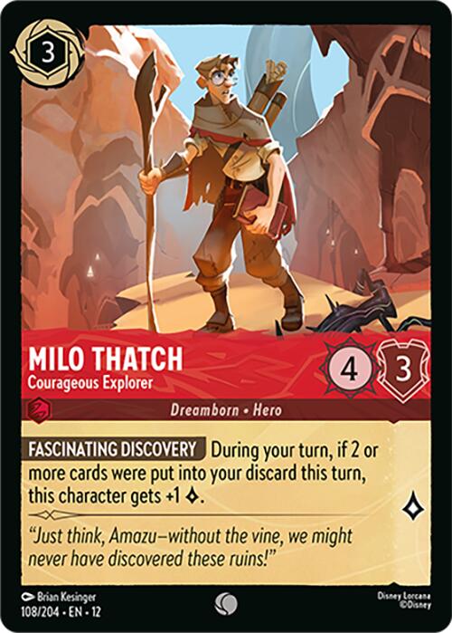 Milo Thatch - Courageous Explorer (108/204) [Wilds Unknown] - Shop at mousebows