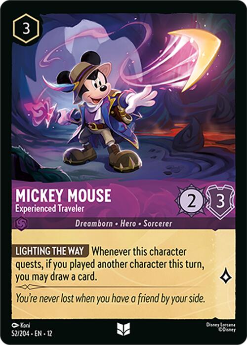 Mickey Mouse - Experienced Traveler (52/204) [Wilds Unknown] - Shop at mousebows