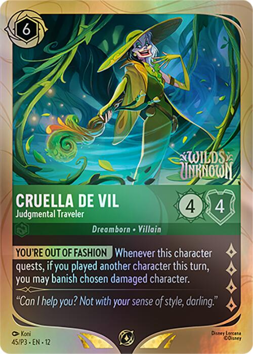 Cruella De Vil - Judgmental Traveler (45) [Promo Cards] - Shop at mousebows