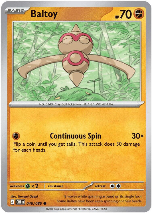 Baltoy (046/086) [Mega Evolution: Chaos Rising] - Shop at mousebows