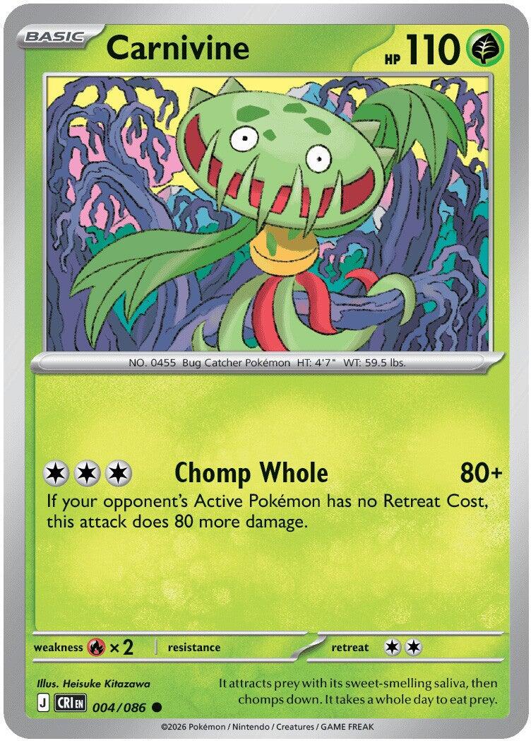 Carnivine (004/086) [Mega Evolution: Chaos Rising] - Shop at mousebows