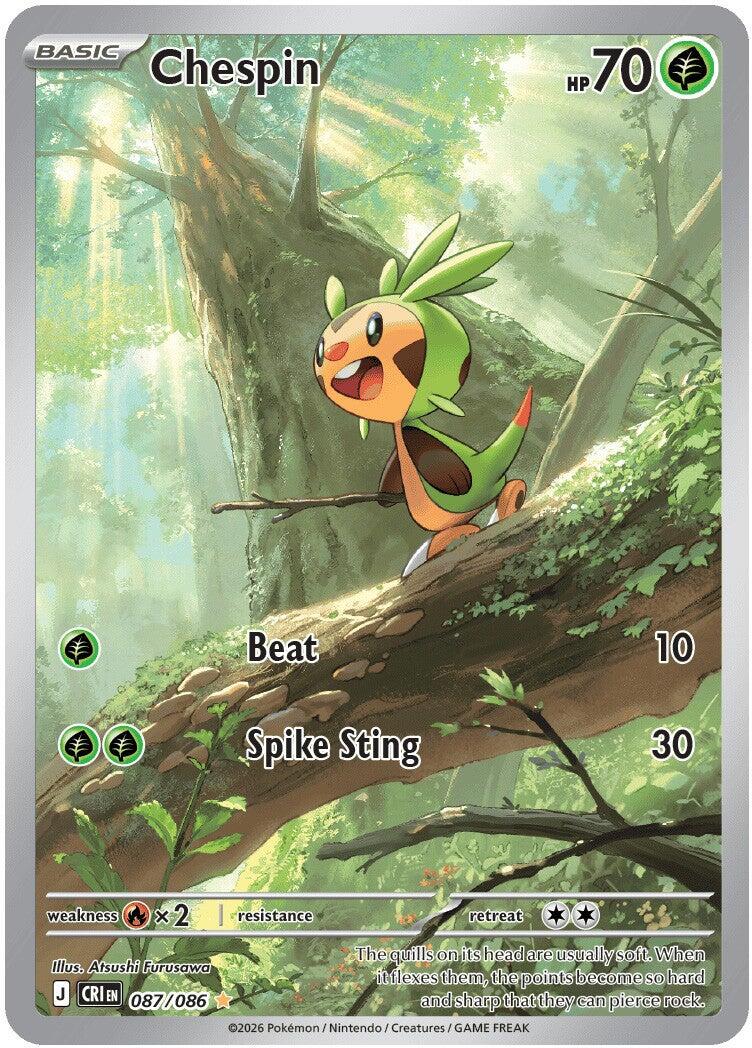 Chespin (087/086) [Mega Evolution: Chaos Rising] - Shop at mousebows