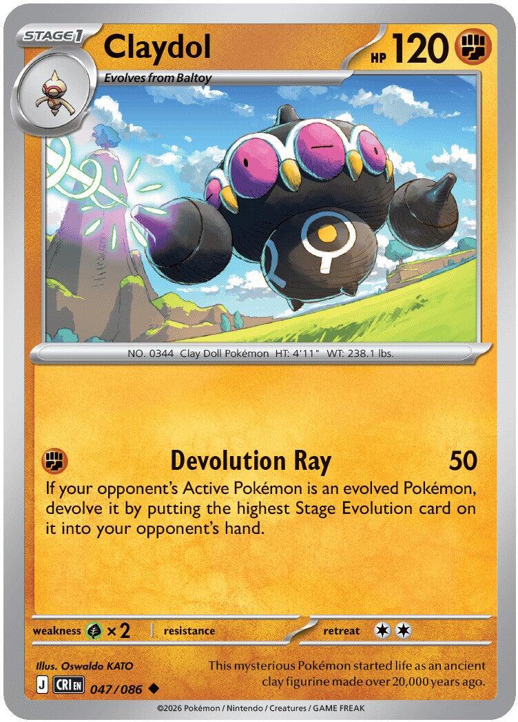 Claydol (047/086) [Mega Evolution: Chaos Rising] - Shop at mousebows