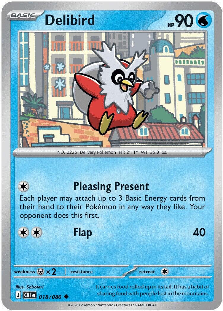 Delibird (018/086) [Mega Evolution: Chaos Rising] - Shop at mousebows