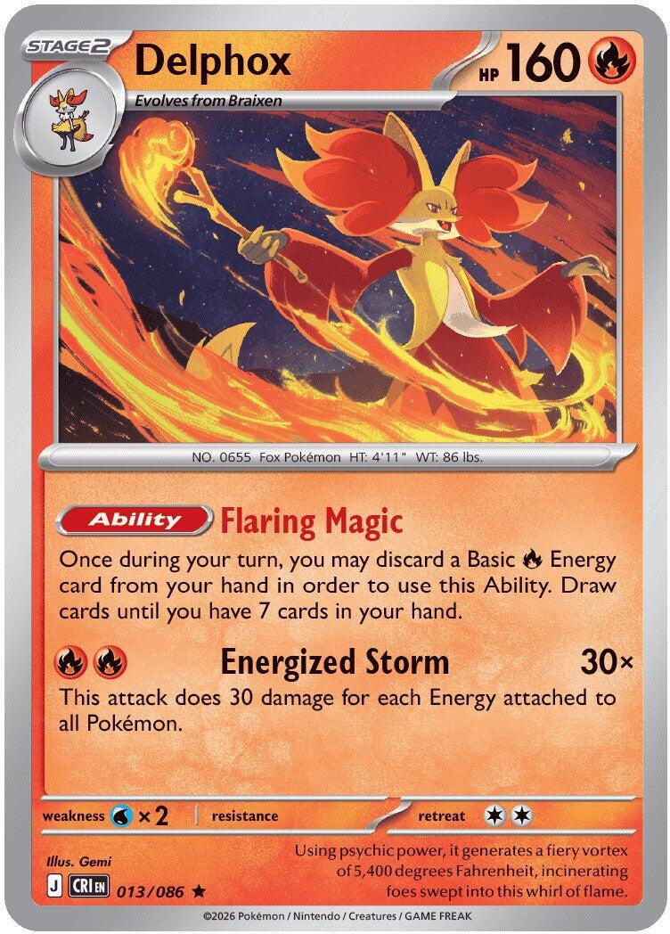 Delphox (013/086) [Mega Evolution: Chaos Rising] - Shop at mousebows