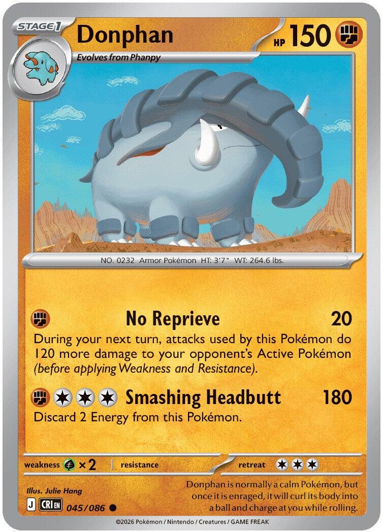 Donphan (045/086) [Mega Evolution: Chaos Rising] - Shop at mousebows