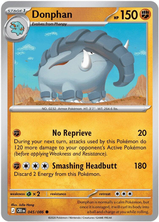 Donphan (045/086) [Mega Evolution: Chaos Rising] - Shop at mousebows