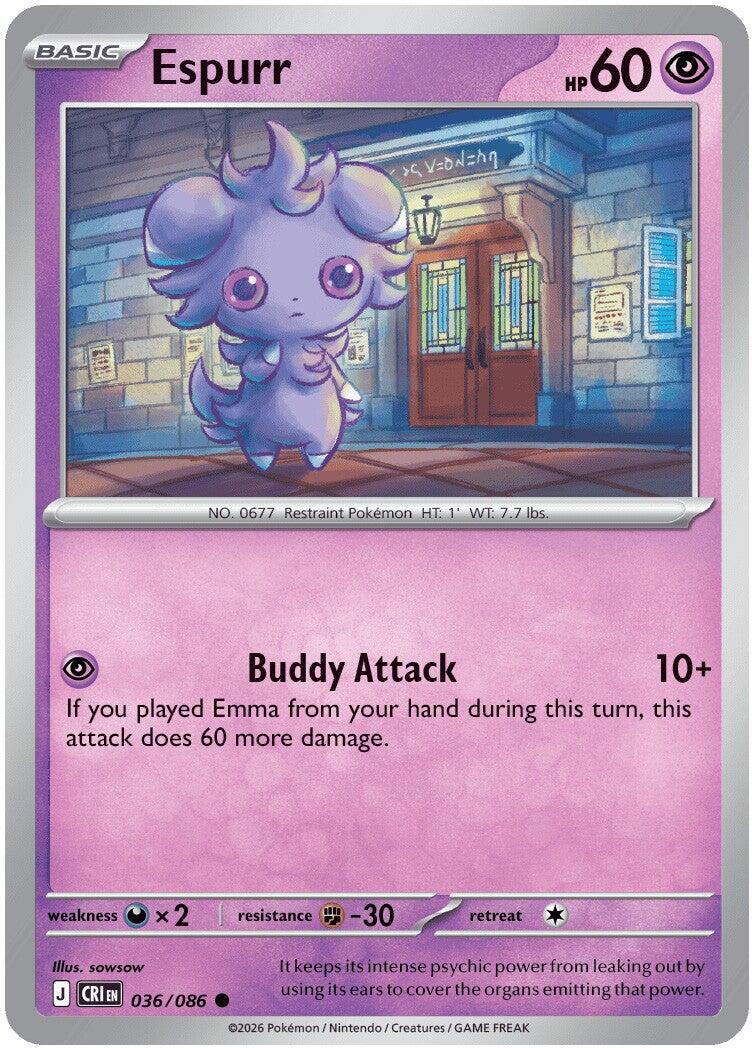 Espurr (036/086) [Mega Evolution: Chaos Rising] - Shop at mousebows