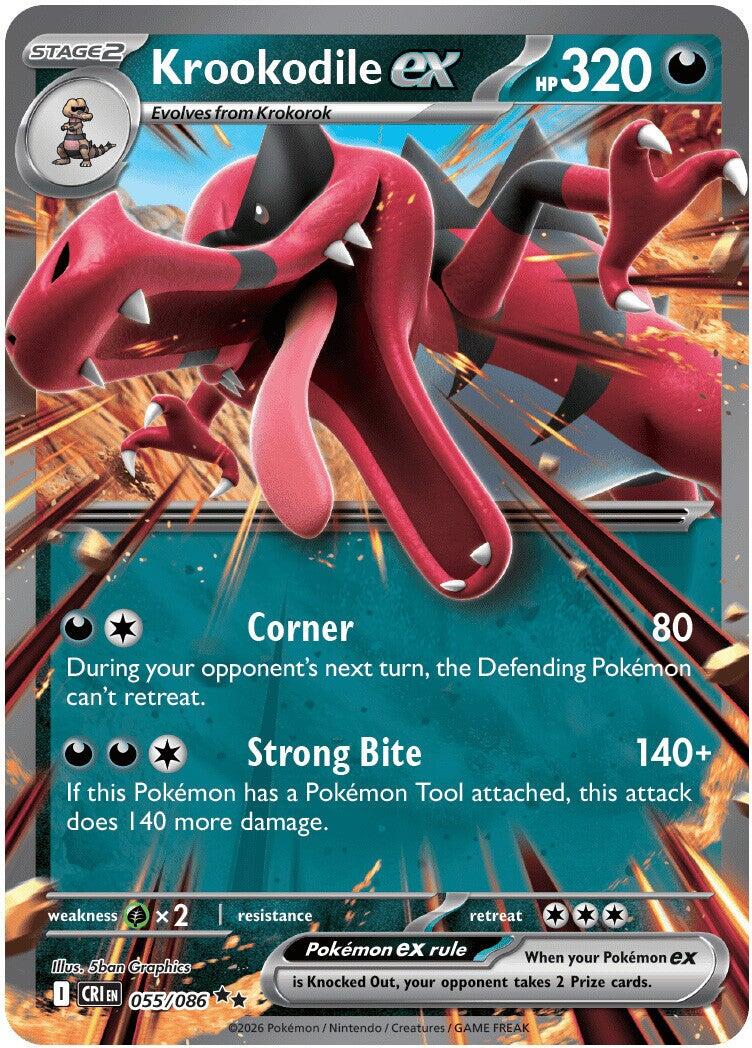 Krookodile ex (055/086) [Mega Evolution: Chaos Rising] - Shop at mousebows