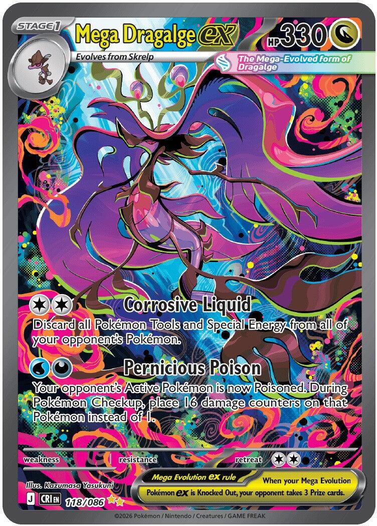 Mega Dragalge ex (118/086) [Mega Evolution: Chaos Rising] - Shop at mousebows