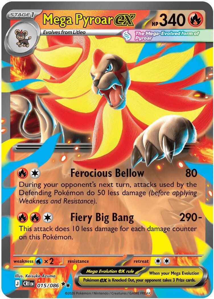 Mega Pyroar ex (015/086) [Mega Evolution: Chaos Rising] - Shop at mousebows