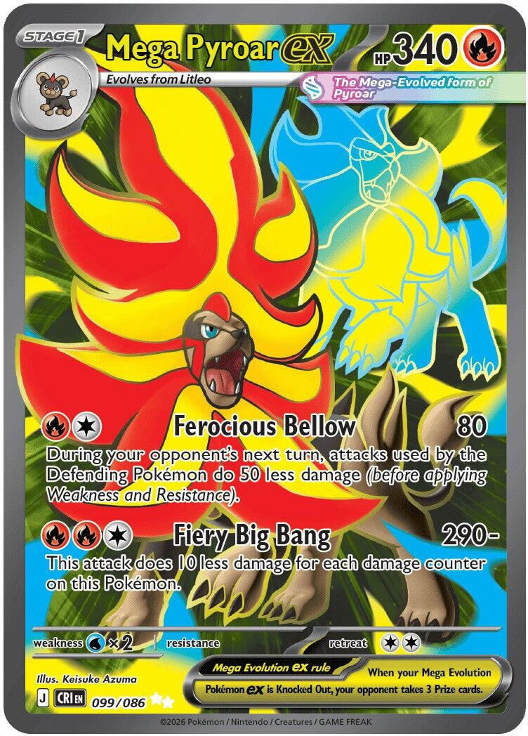 Mega Pyroar ex (099/086) [Mega Evolution: Chaos Rising] - Shop at mousebows