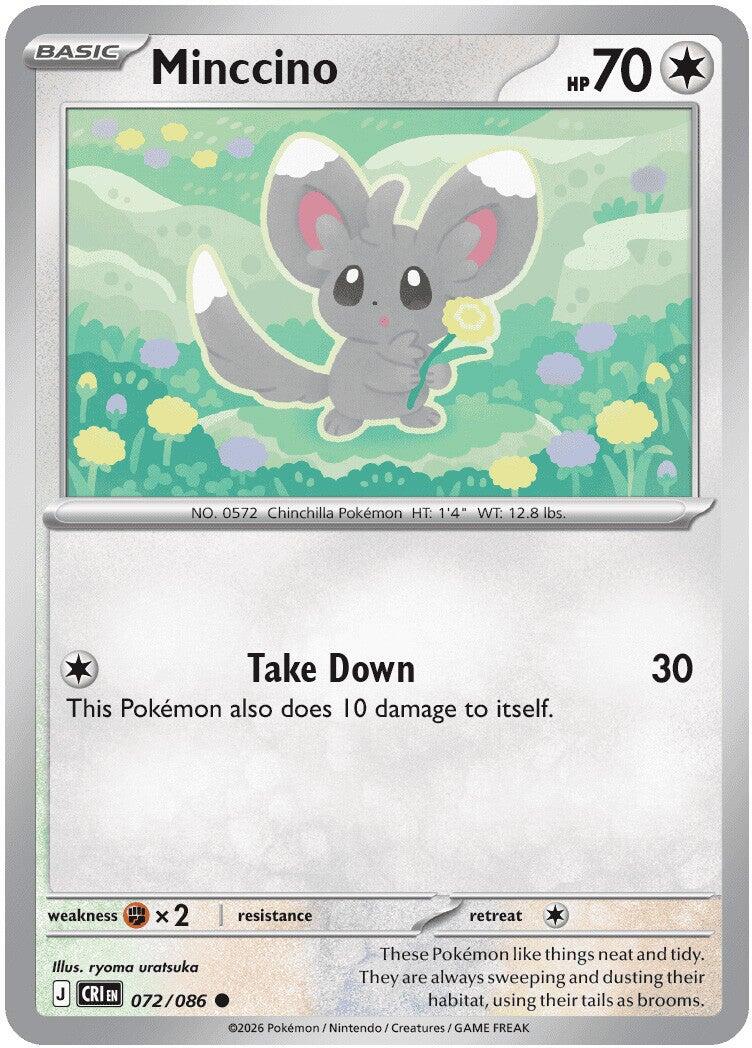 Minccino (072/086) [Mega Evolution: Chaos Rising] - Shop at mousebows