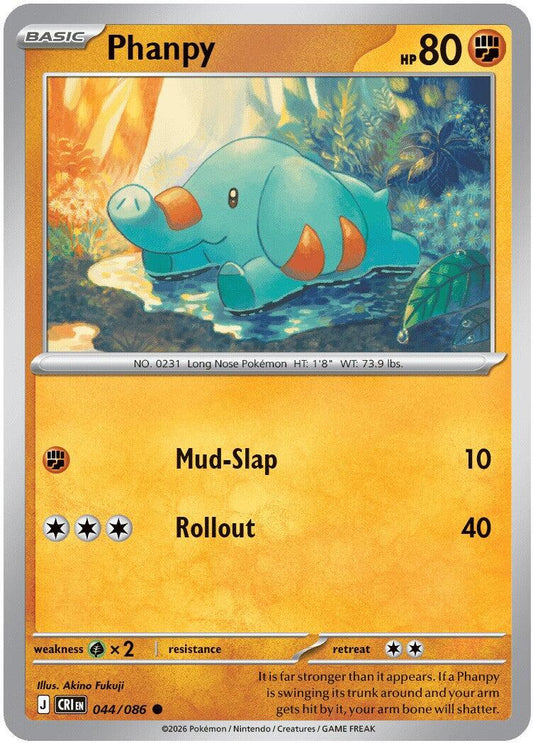 Phanpy (044/086) [Mega Evolution: Chaos Rising] - Shop at mousebows