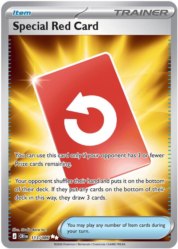 Special Red Card (113/086) [Mega Evolution: Chaos Rising] - Shop at mousebows
