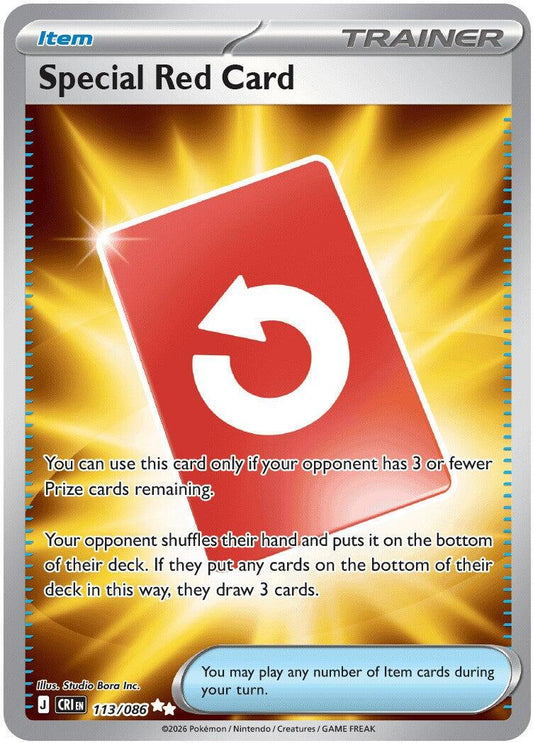 Special Red Card (113/086) [Mega Evolution: Chaos Rising] - Shop at mousebows