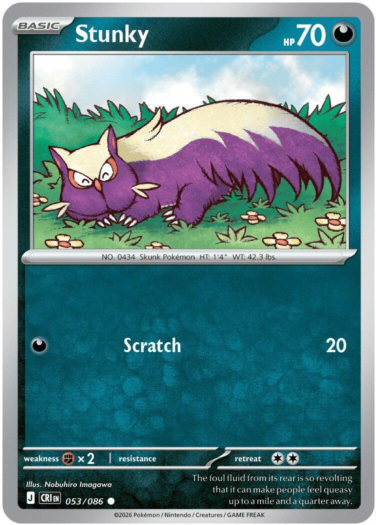 Stunky (053/086) [Mega Evolution: Chaos Rising] - Shop at mousebows
