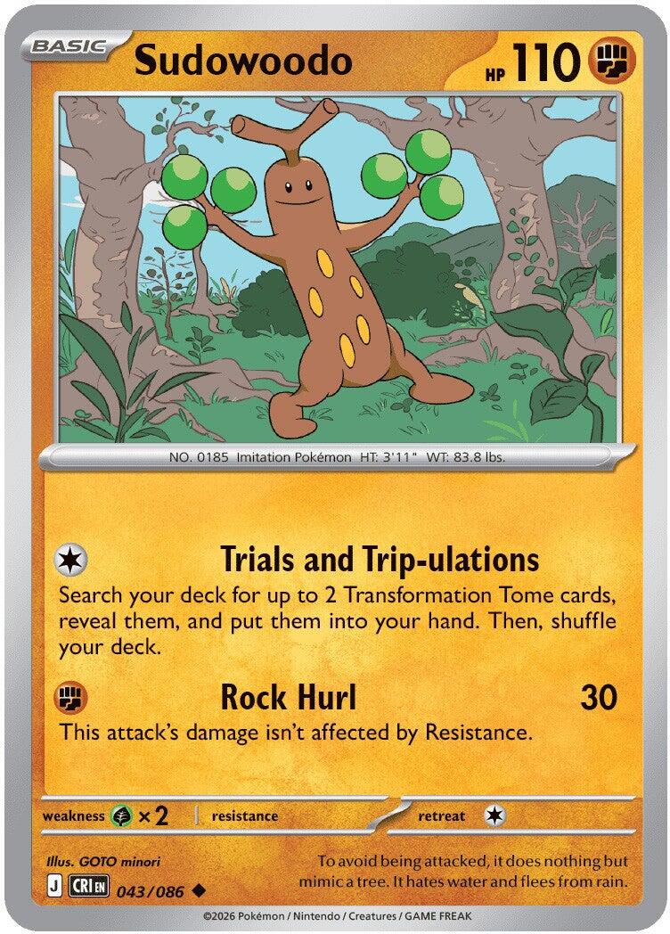 Sudowoodo (043/086) [Mega Evolution: Chaos Rising] - Shop at mousebows