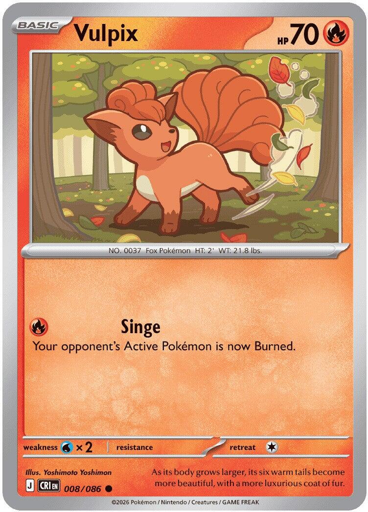 Vulpix (008/086) [Mega Evolution: Chaos Rising] - Shop at mousebows