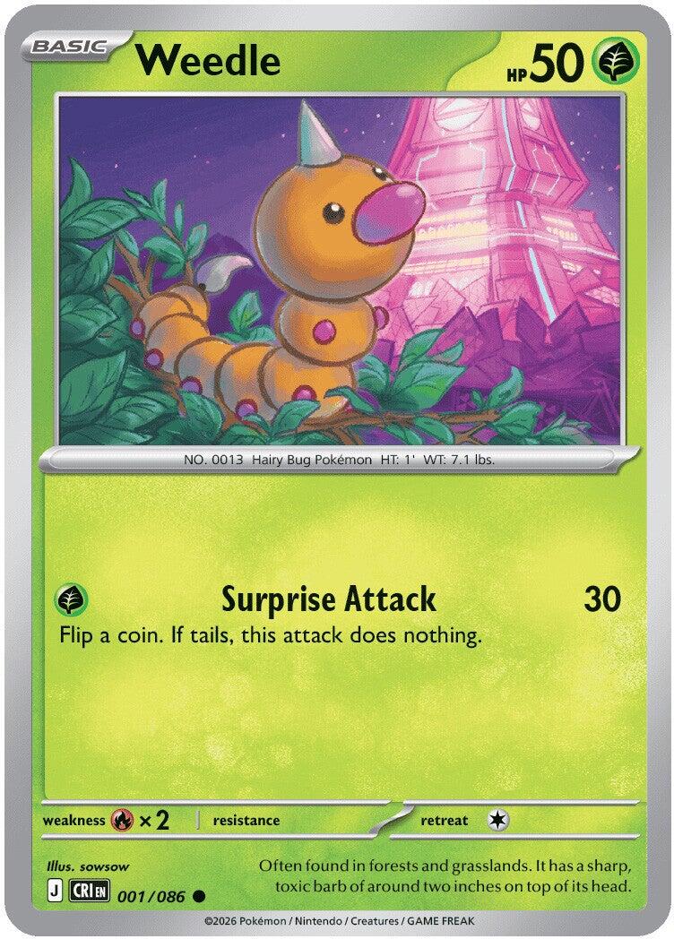 Weedle (001/086) [Mega Evolution: Chaos Rising] - Shop at mousebows