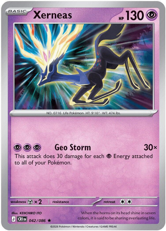 Xerneas (042/086) [Mega Evolution: Chaos Rising] - Shop at mousebows
