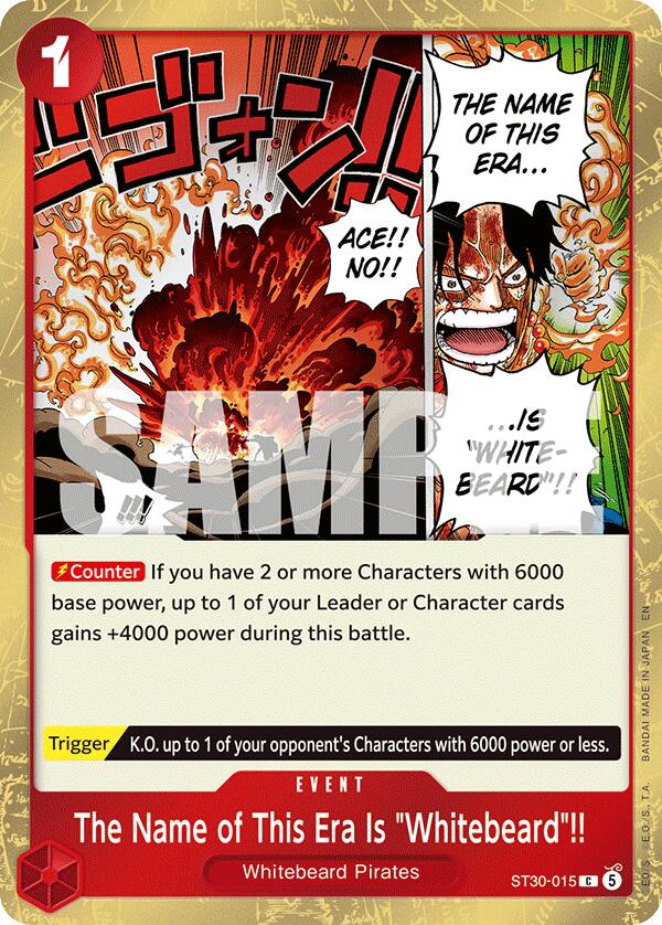 The Name of This Era Is "Whitebeard"!! [Starter Deck EX: Gear 5] - Shop at mousebows