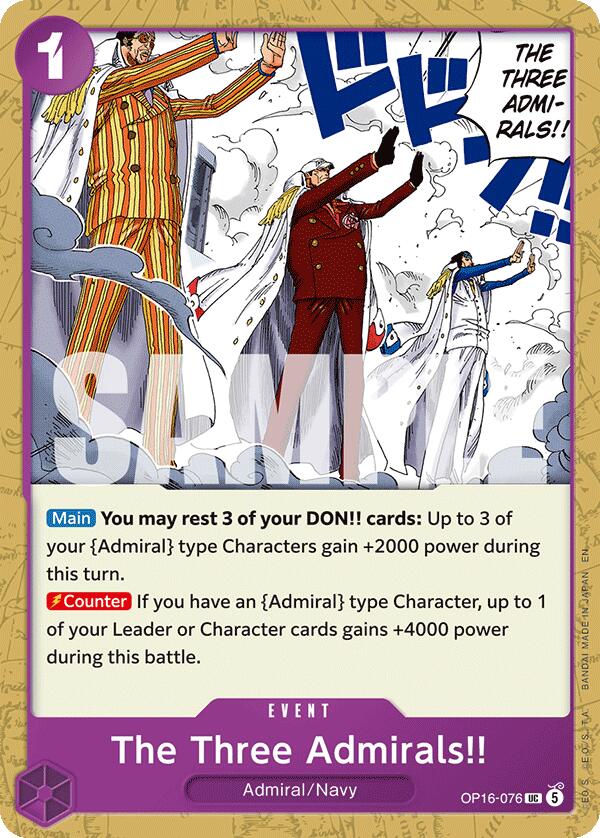 The Three Admirals!! [The Time of Battle] - Shop at mousebows