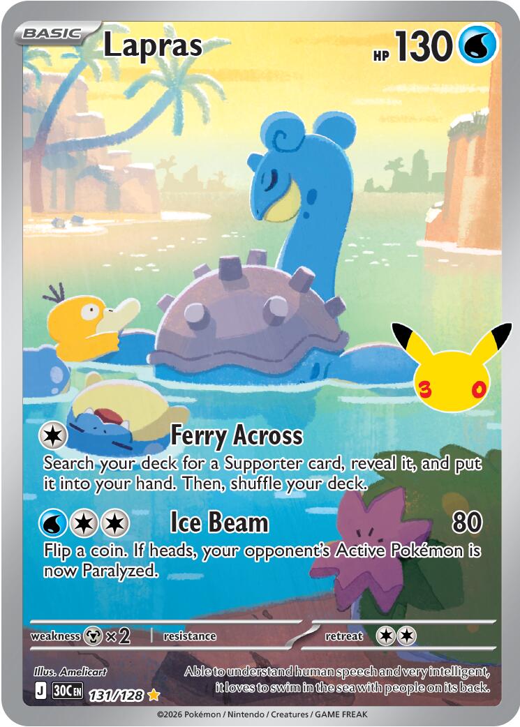 Lapras (131/128) [Mega Evolution: 30th Celebration] - Shop at mousebows