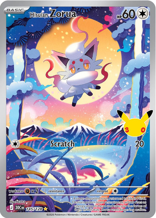 Hisuian Zorua (145/128) [Mega Evolution: 30th Celebration] - Shop at mousebows