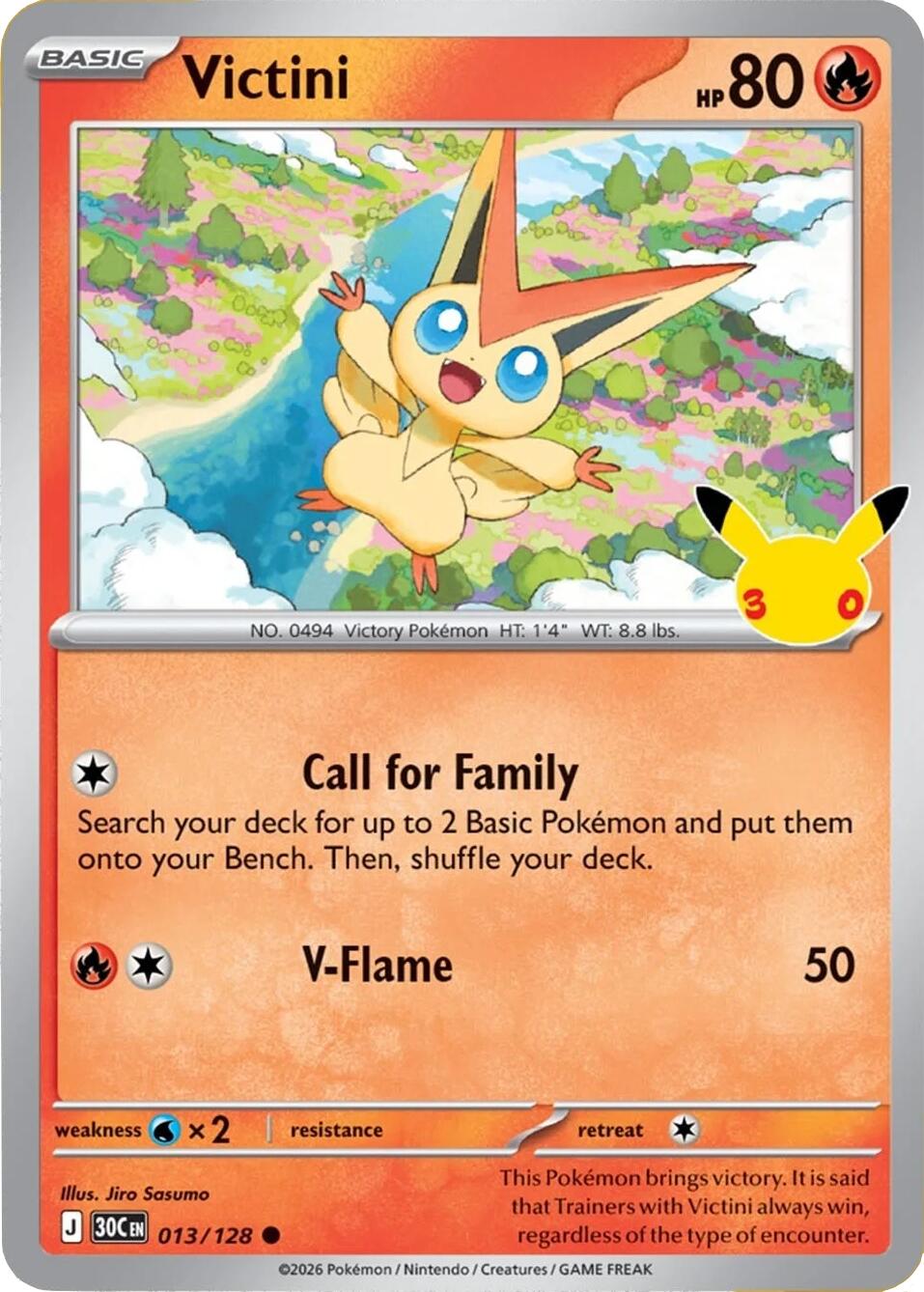 Victini (013/128) [Mega Evolution: 30th Celebration] - Shop at mousebows