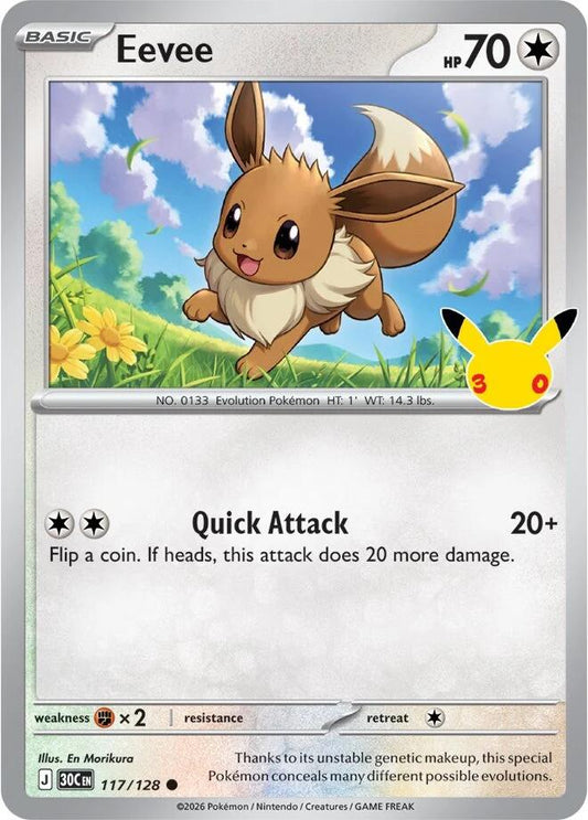 Eevee (117/128) [Mega Evolution: 30th Celebration] - Shop at mousebows
