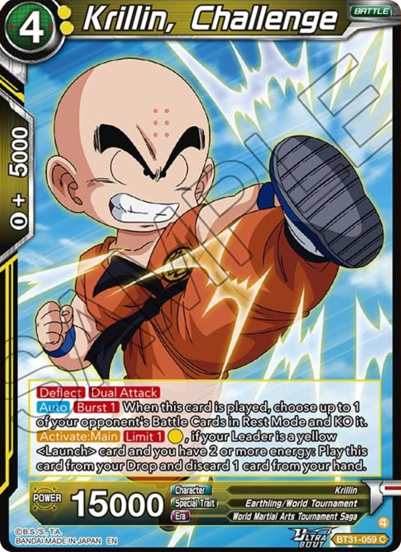 Krillin, Challenge (BT31-059) [Impact Beyond Dimensions] - Shop at mousebows