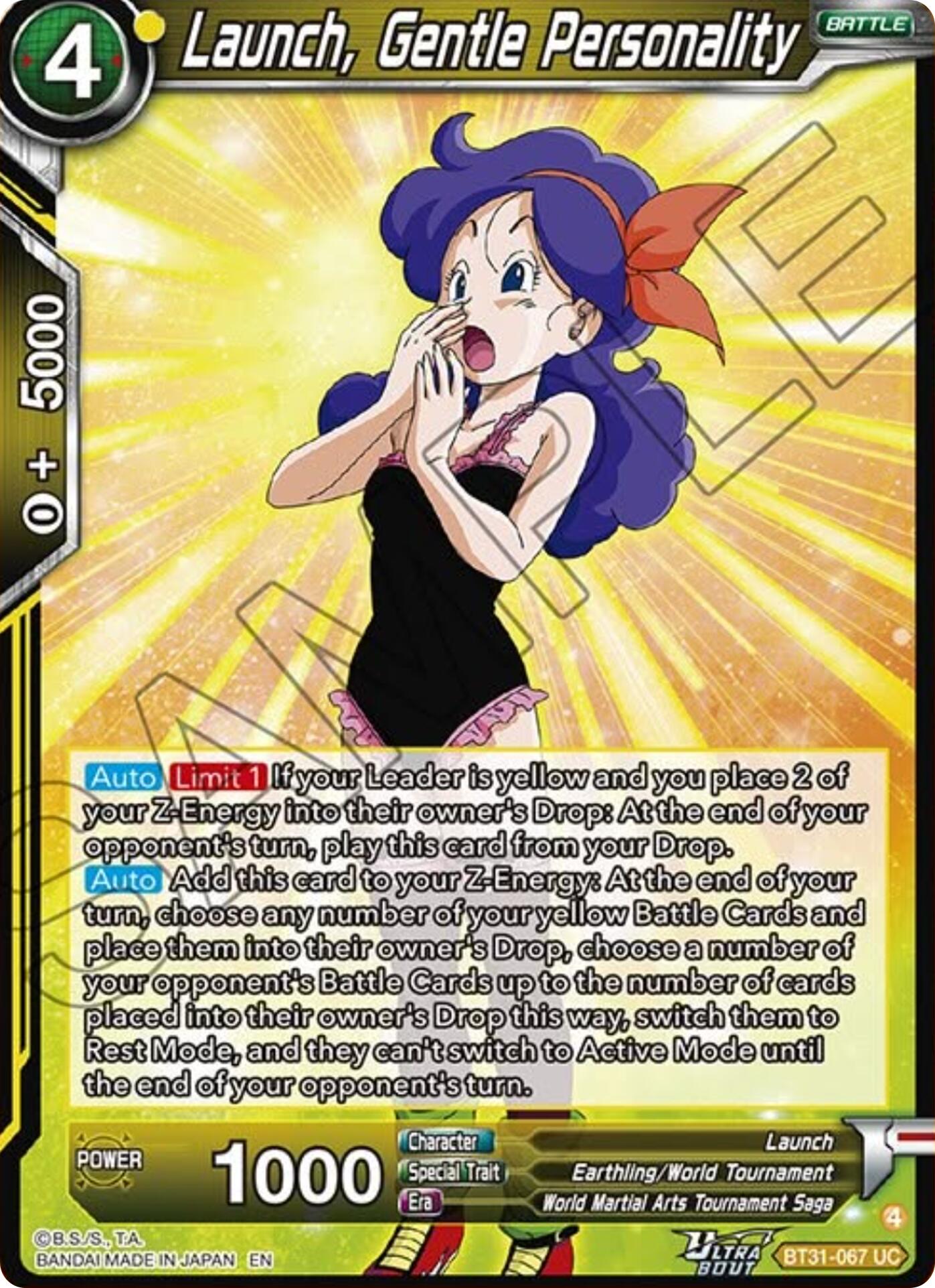 Launch, Gentle Personality (BT31-067) [Impact Beyond Dimensions] - Shop at mousebows