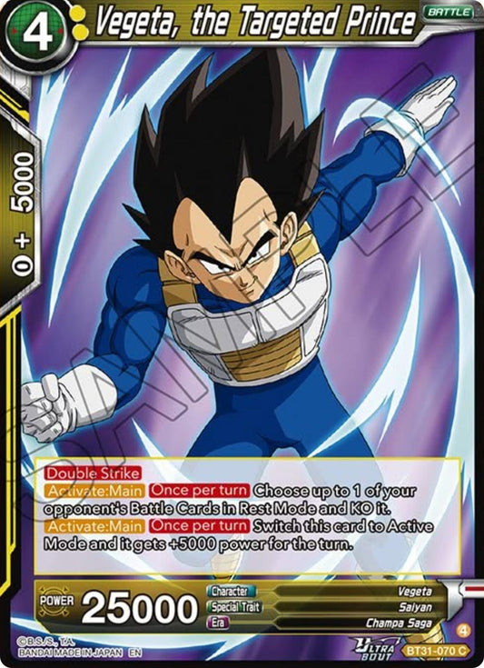 Vegeta, the Targeted Prince (BT31-070) [Impact Beyond Dimensions] - Shop at mousebows