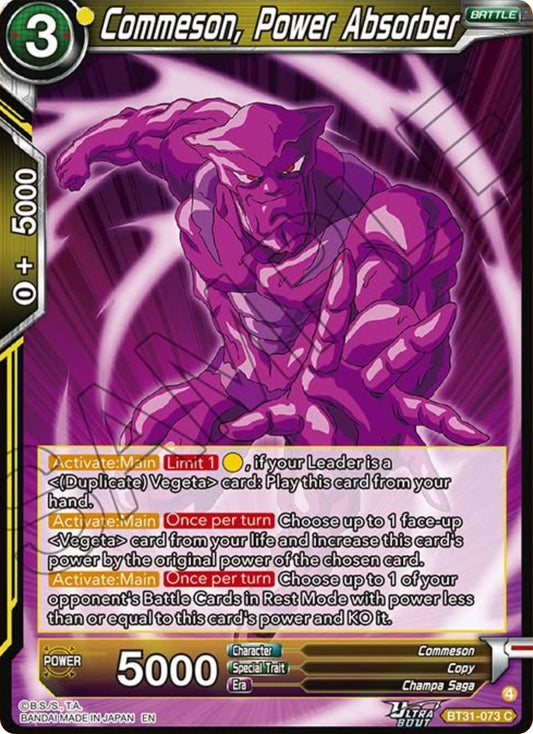 Commeson, Power Absorber (BT31-073) [Impact Beyond Dimensions] - Shop at mousebows