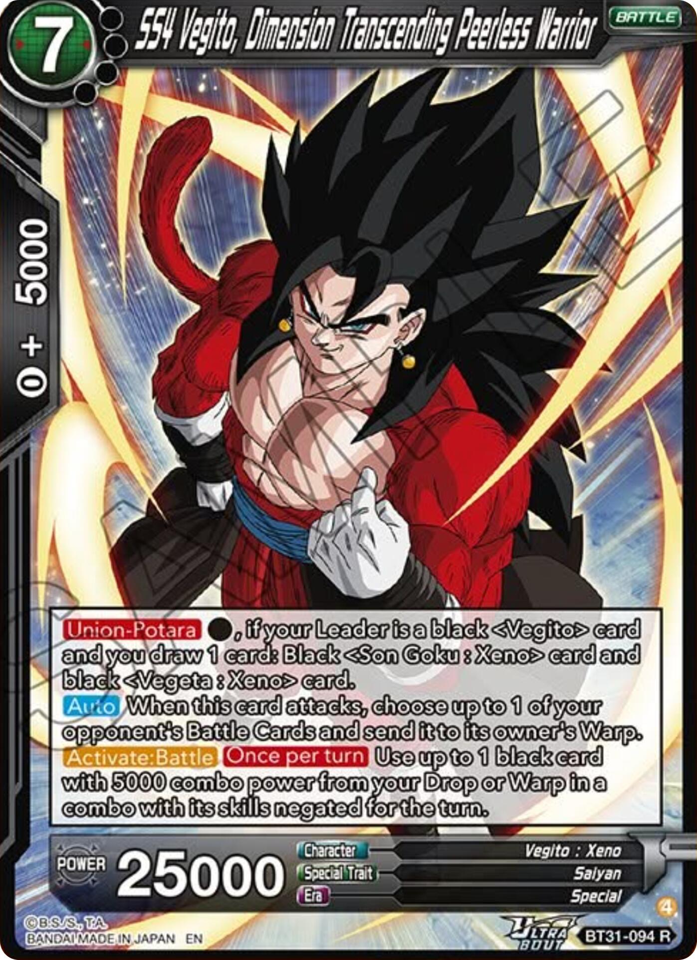 SS4 Vegito, Dimension Transcending Peerless Warrior (BT31-094) [Impact Beyond Dimensions] - Shop at mousebows