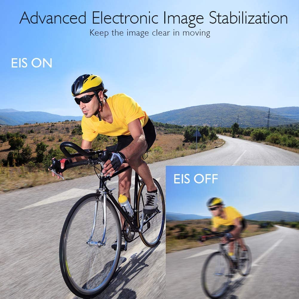 AKASO Brave 6 Plus Native 4K30FPS 20MP WiFi Action Camera with Touch Screen EIS Voice Control Remote Control 131 Feet Underwater Camera with 2 Batteries and Helmet Accessories Kit