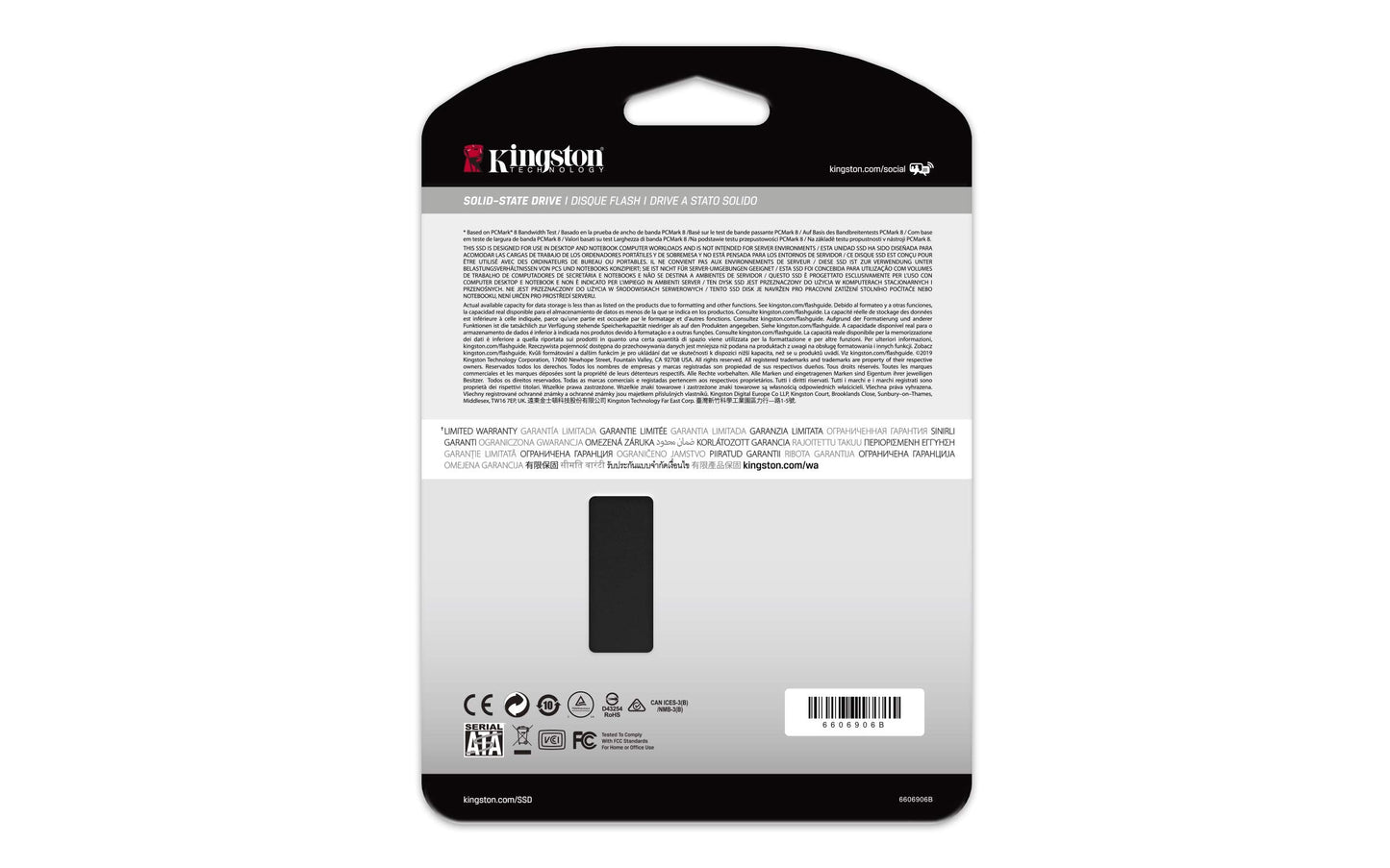 Kingston KC600 SSD SKC600/256G Internal SSD 2.5" SATA Rev 3.0, 3D TLC, XTS-AES 256-bit encryption