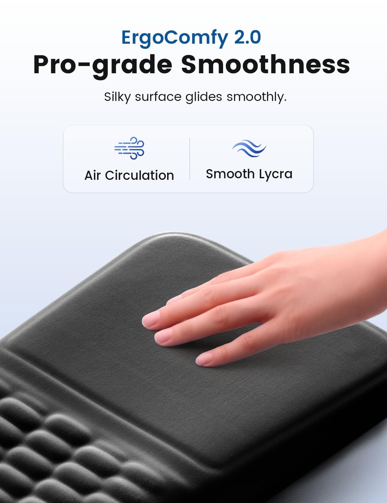 Vaydeer Ergonomic Mouse Pad with Wrist Rest – Memory Foam Mouse Pad with Wrist Support & Massage Bulge, Non-Slip PU Base, Relieves Carpal Tunnel Pain – Ideal Mouse Wrist Rest for Office & Home