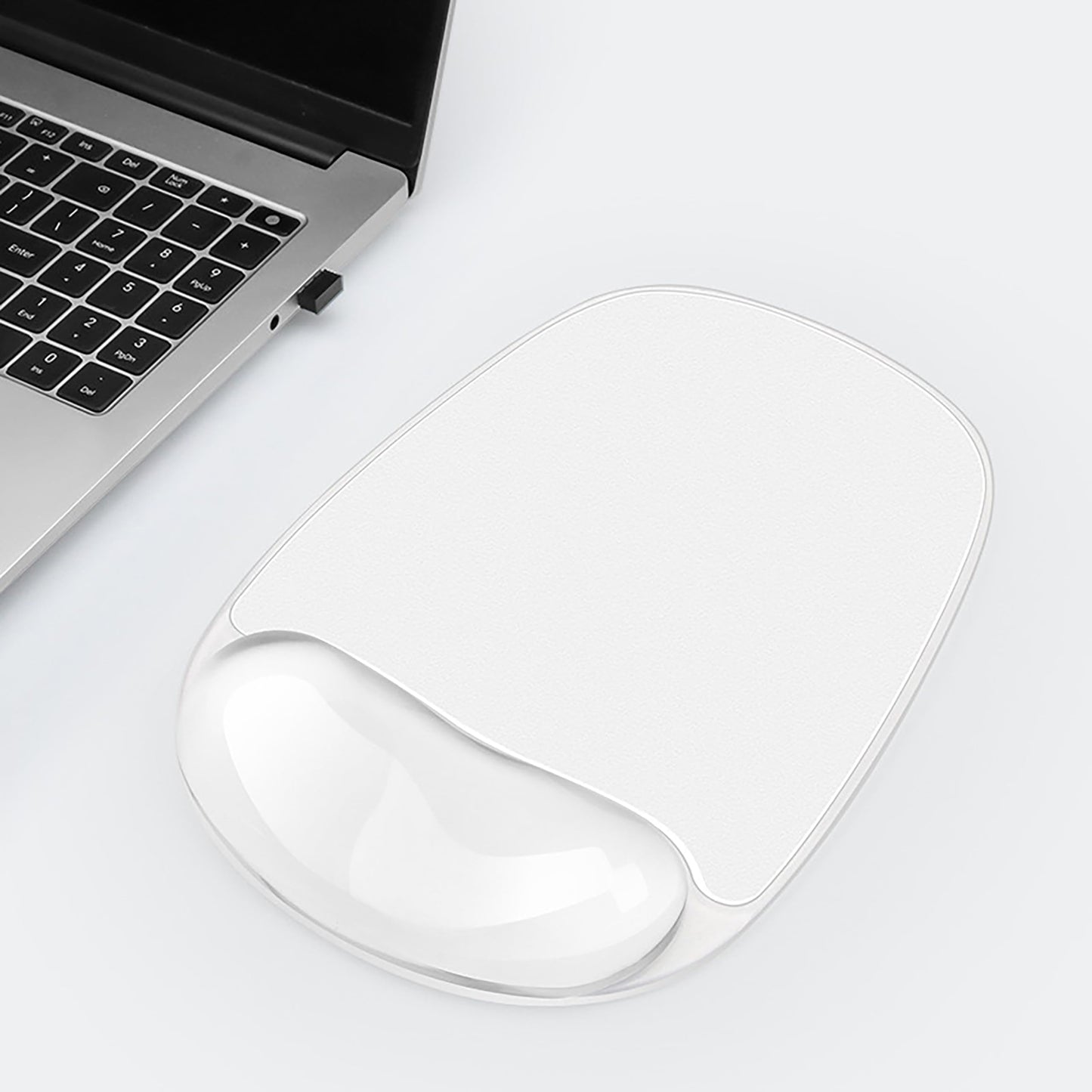 Aszqvd Gel Wrist Rest for Mouse,Ergonomic Mousepad with Clear Cushioned Palm Rest,Gel Mouse Pad with Wrist Support,Small Desk Mat,Office Desk Work Accessories for Women,Carpal Tunnel Relief (A-Clear)