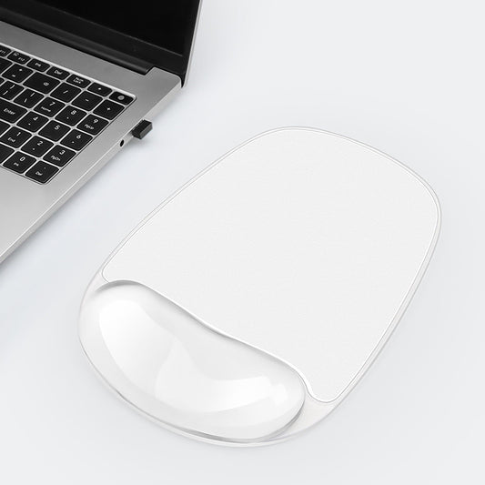 Aszqvd Gel Wrist Rest for Mouse,Ergonomic Mousepad with Clear Cushioned Palm Rest,Gel Mouse Pad with Wrist Support,Small Desk Mat,Office Desk Work Accessories for Women,Carpal Tunnel Relief (A-Clear)