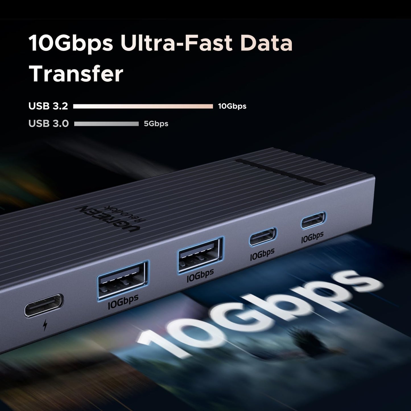 mousebows Revodok Pro 106 4K@60Hz 10Gbps USB-C Hub
