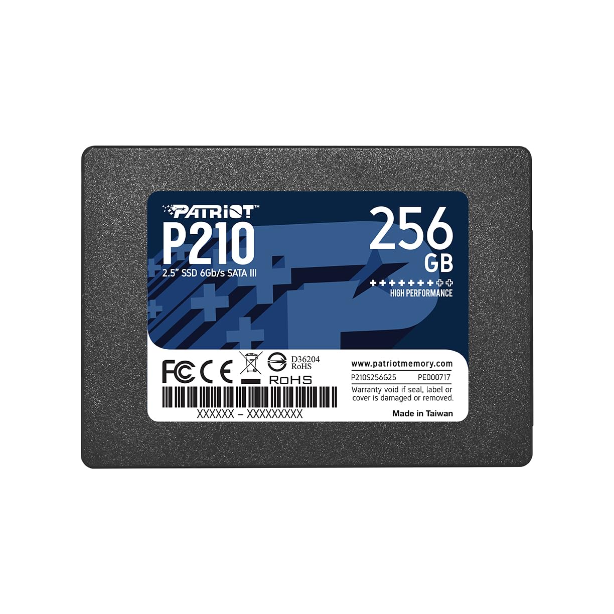 Patriot P210 SATA 3 256GB SSD 2.5 Inch Internal Solid State Drive - P210S256G25