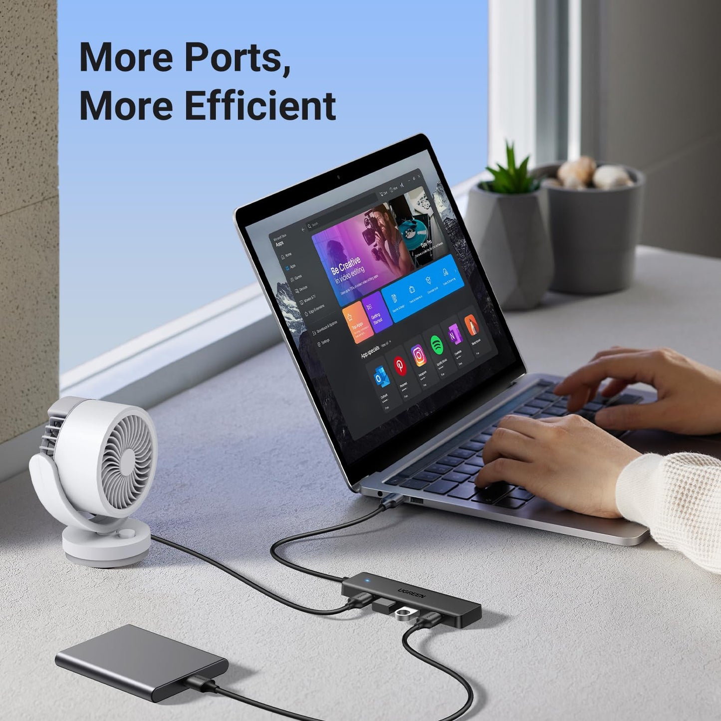 mousebows 4-Port USB 3.0 Hub