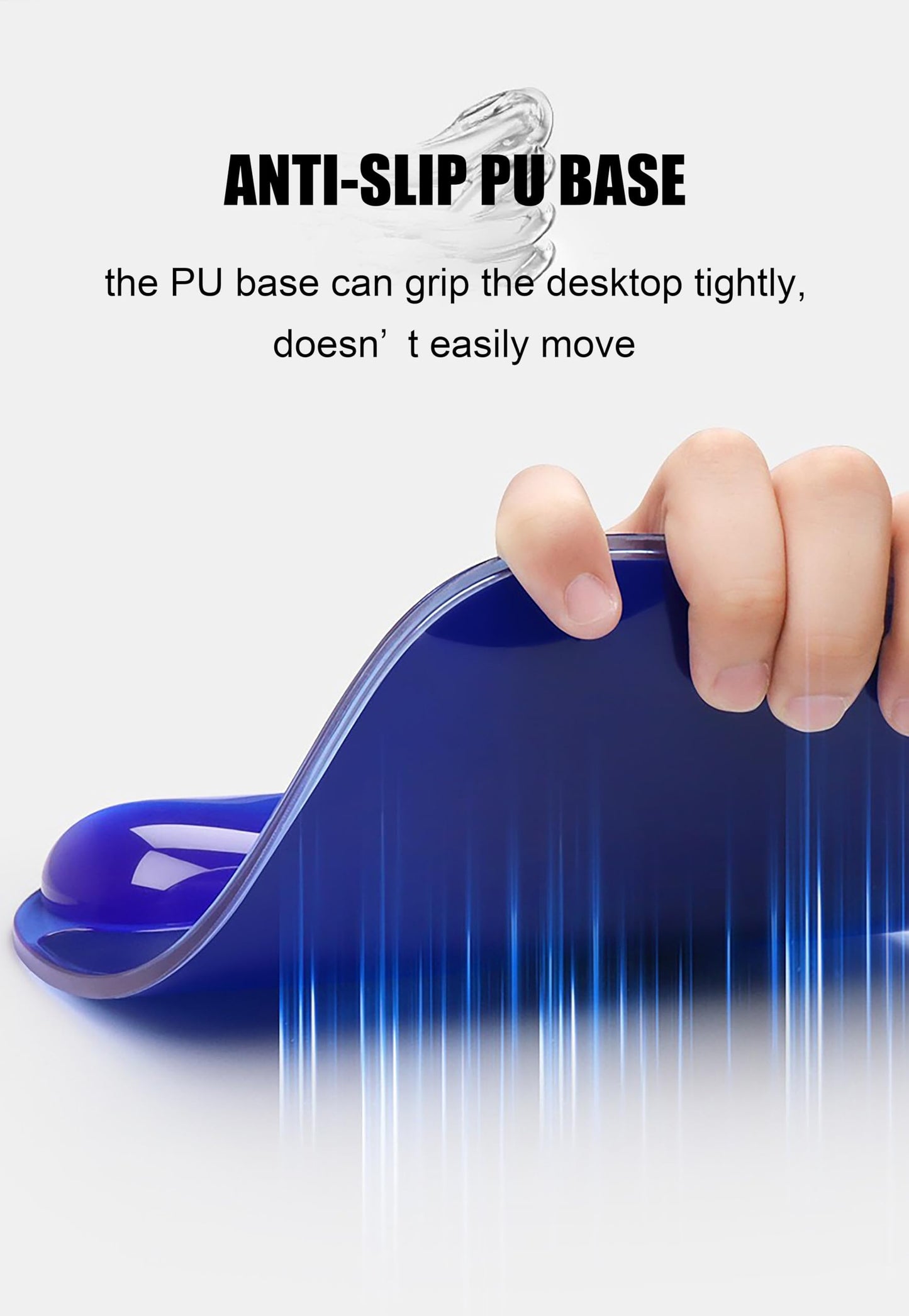 Aszqvd Gel Wrist Rest for Mouse,Ergonomic Mousepad with Clear Cushioned Palm Rest,Gel Mouse Pad with Wrist Support,Small Desk Mat,Office Desk Work Accessories for Women,Carpal Tunnel Relief (A-Clear)