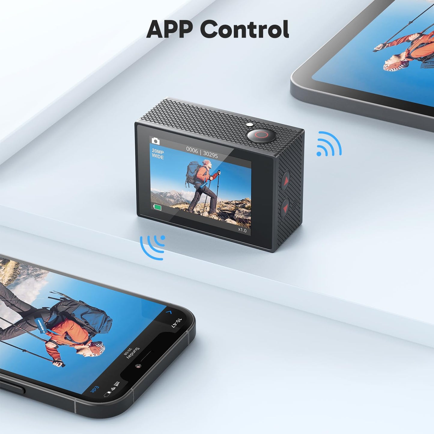 AKASO EK7000 4K30FPS Action Camera - 20MP Ultra HD Underwater Camera 170 Degree Wide Angle 98FT Waterproof Camera with Accessory Kit