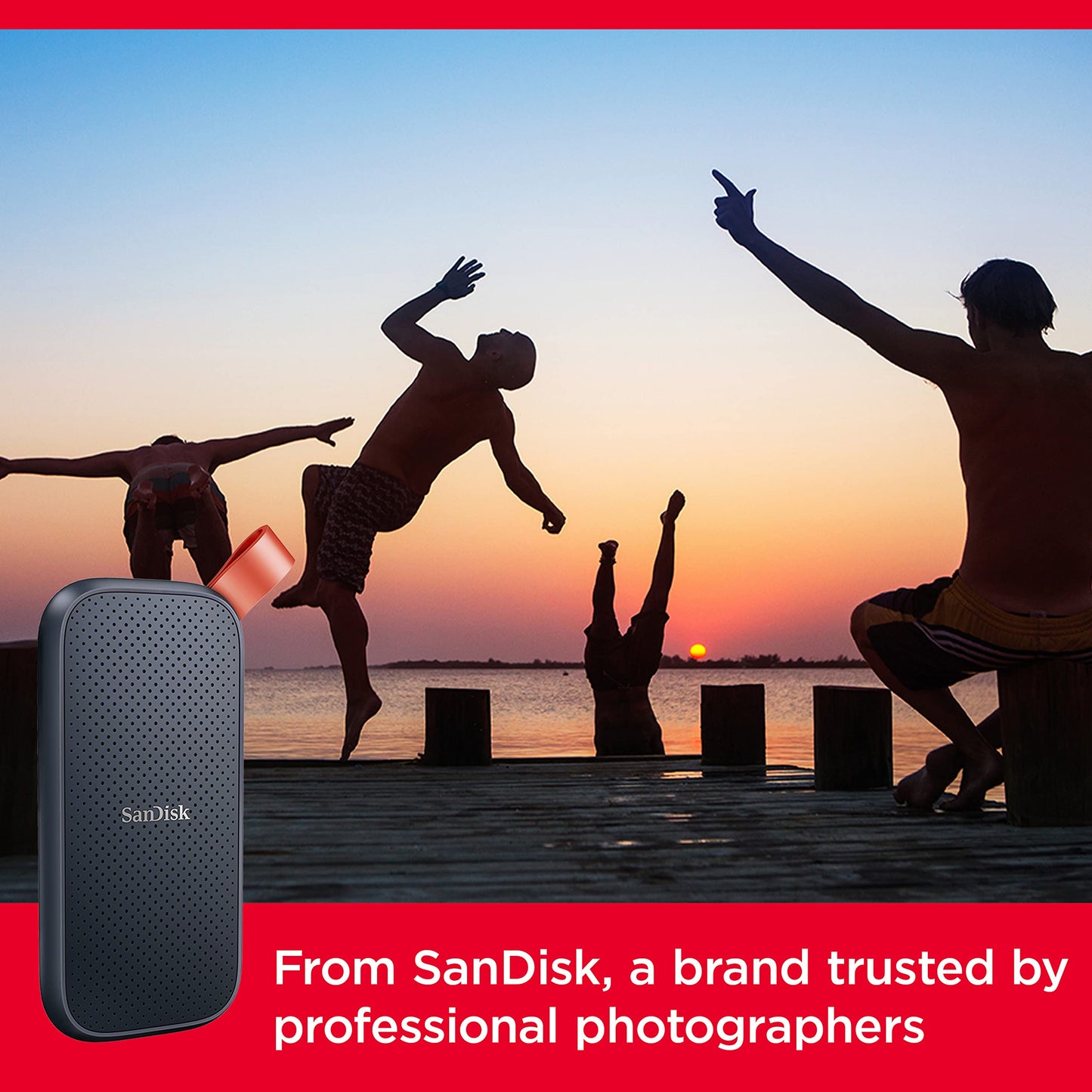 SanDisk 1TB Portable SSD, Read speeds up to 800 MB/s, USB 3.2 Gen 2, External Solid State Drive, Updated firmware, fastening loop made of durable rubber, Grey