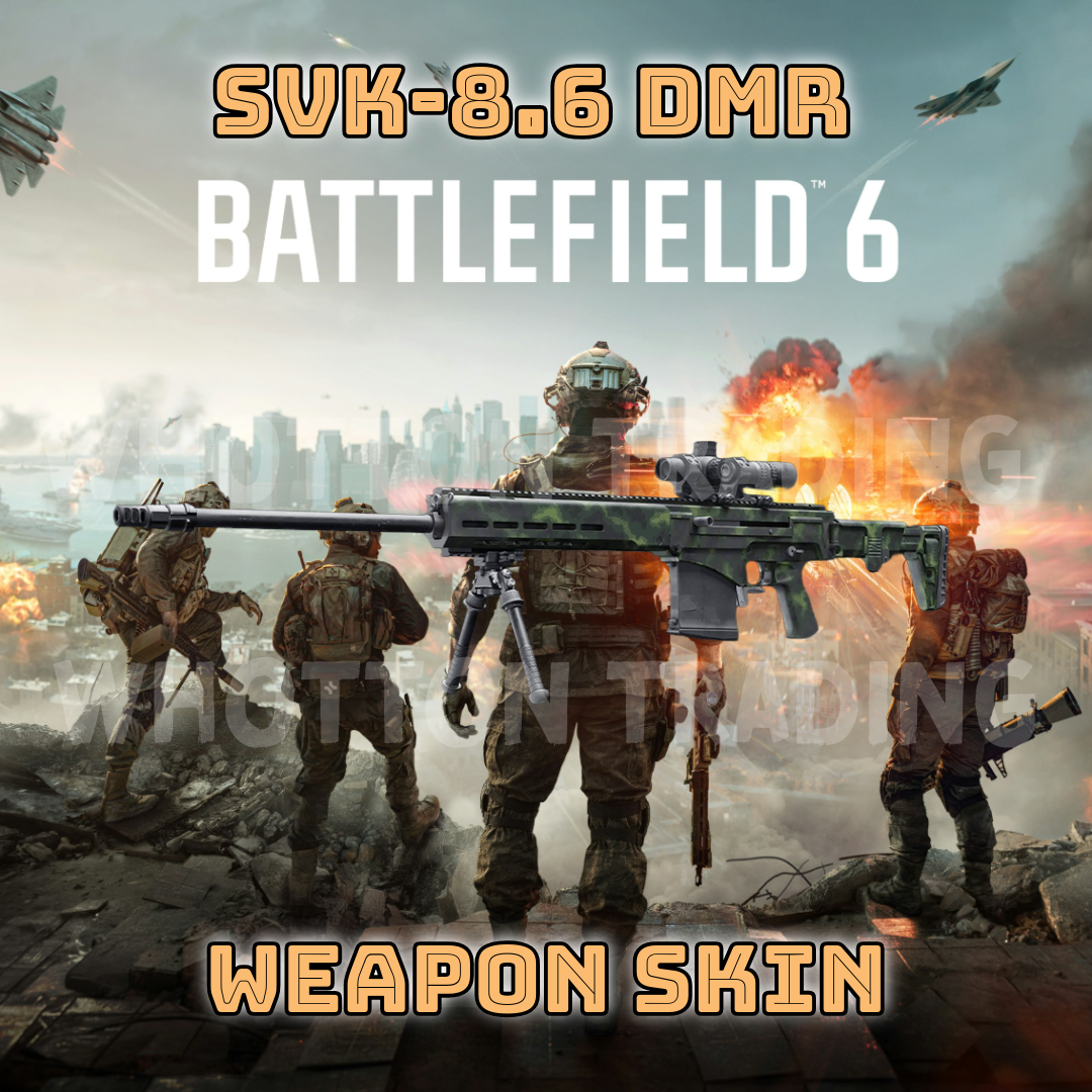 Battlefield 6 – Marksman SVK-8.6 DMR Weapon Skin | SVK-8.6 DMR Cosmetic | Rare BF6 Weapon Skin